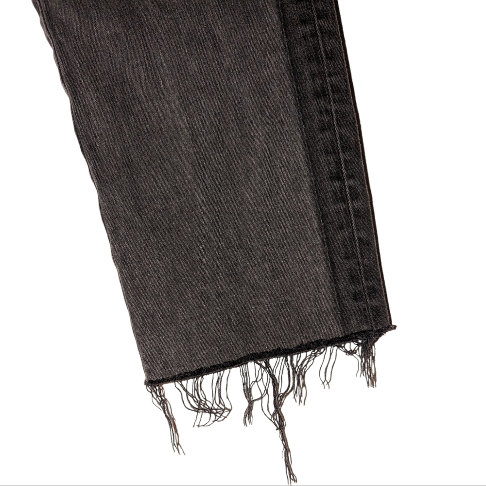 Madewell Classic Straight High Rise Cropped Frayed Hem Denim Jeans Size 25 - Picture 8 of 13